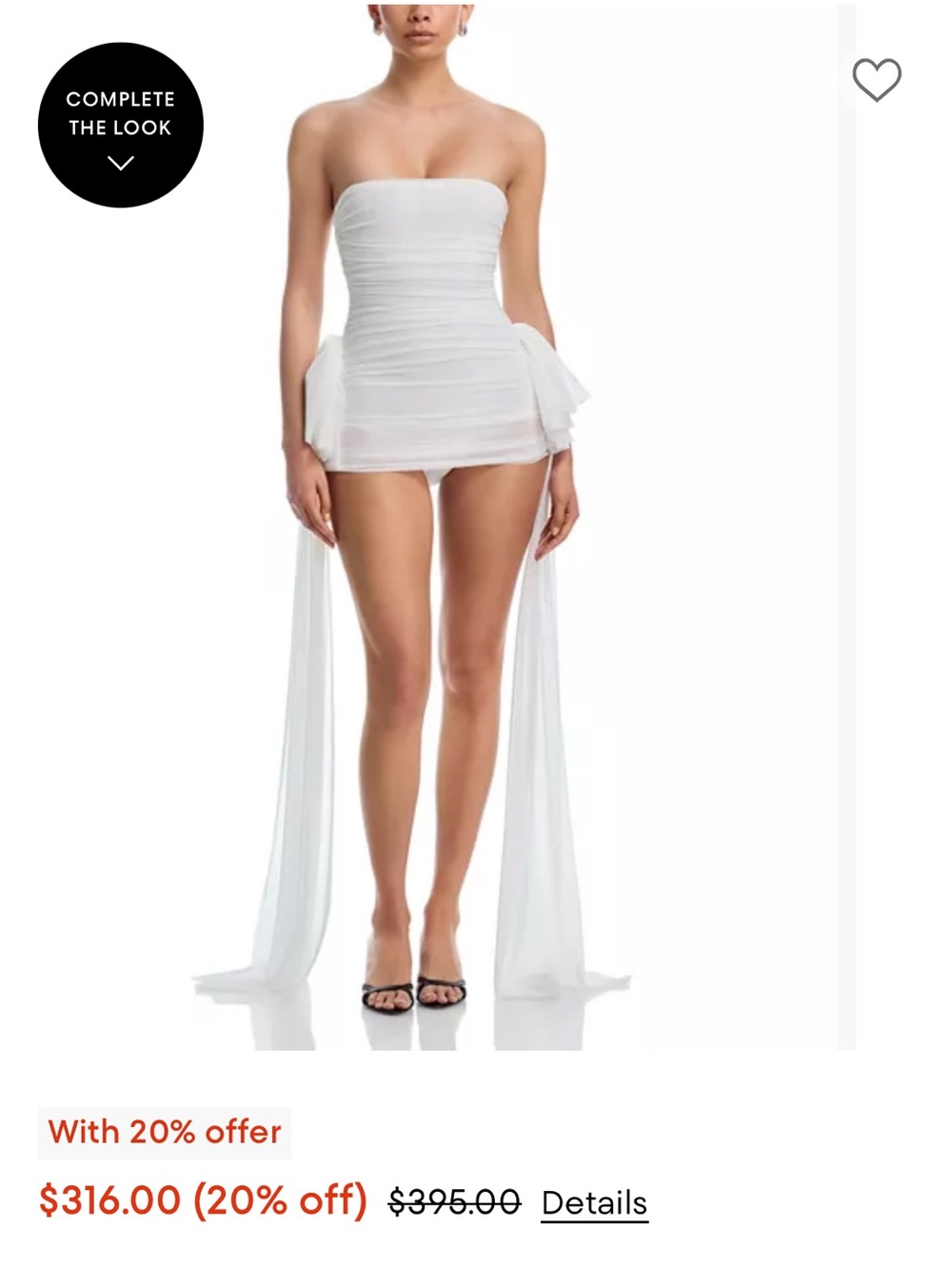 Norma Kamali White Strapless Mini Dress